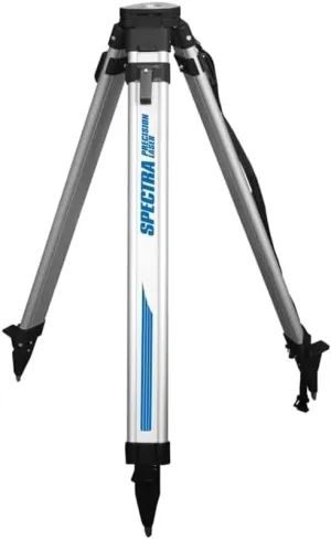 Spectra Precision Q104025 Flat Head, System Case Length Medium Duty Aluminum Tripod for Rotary Laser Levels and Grade Lasers