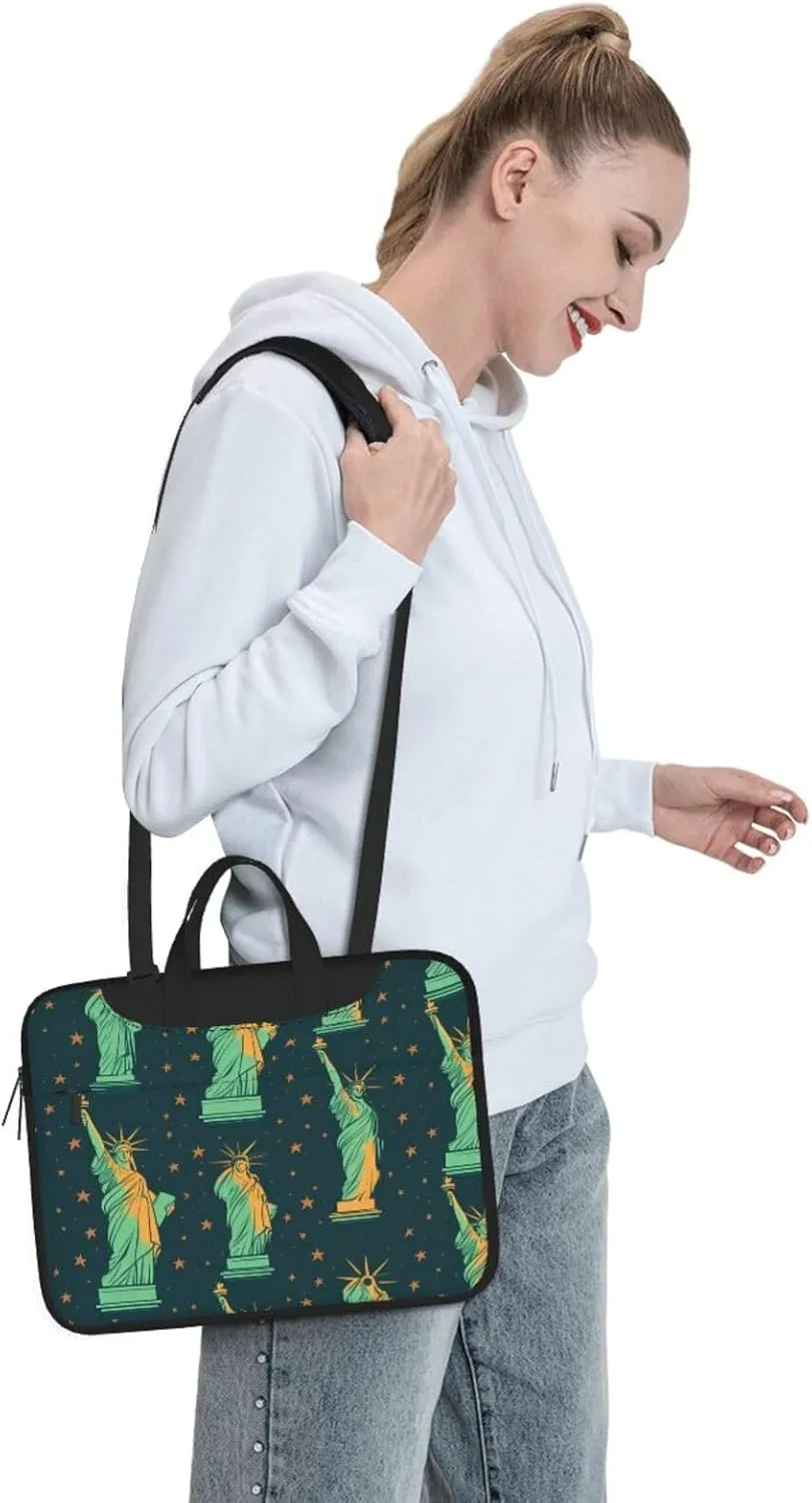 statue of liberty in nyc Prints Laptop Bag - with Soft Interior, Multiple Pockets - Ideal for Men, Travel and Business