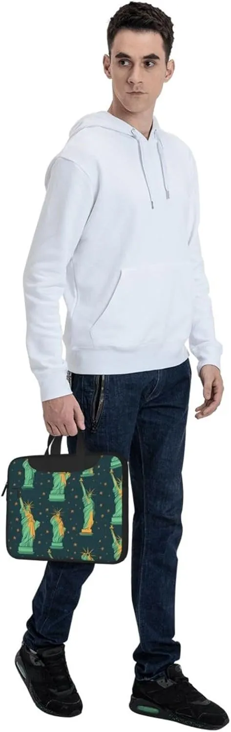 statue of liberty in nyc Prints Laptop Bag - with Soft Interior, Multiple Pockets - Ideal for Men, Travel and Business