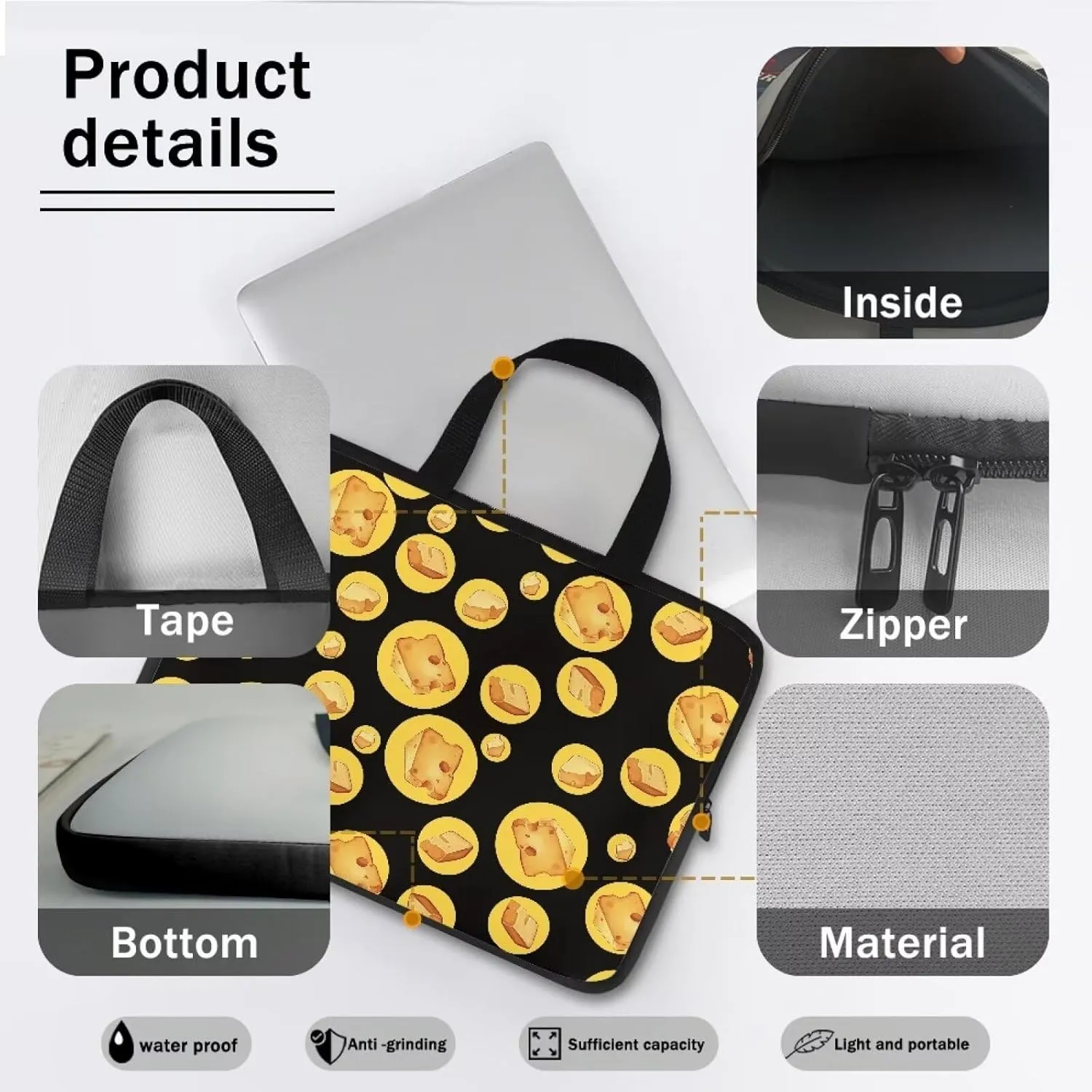 Stylish Laptop Tote Bag for 10-17 inch Notebook,Mens Laptop Carrying Case Laptop Sleeve Bag