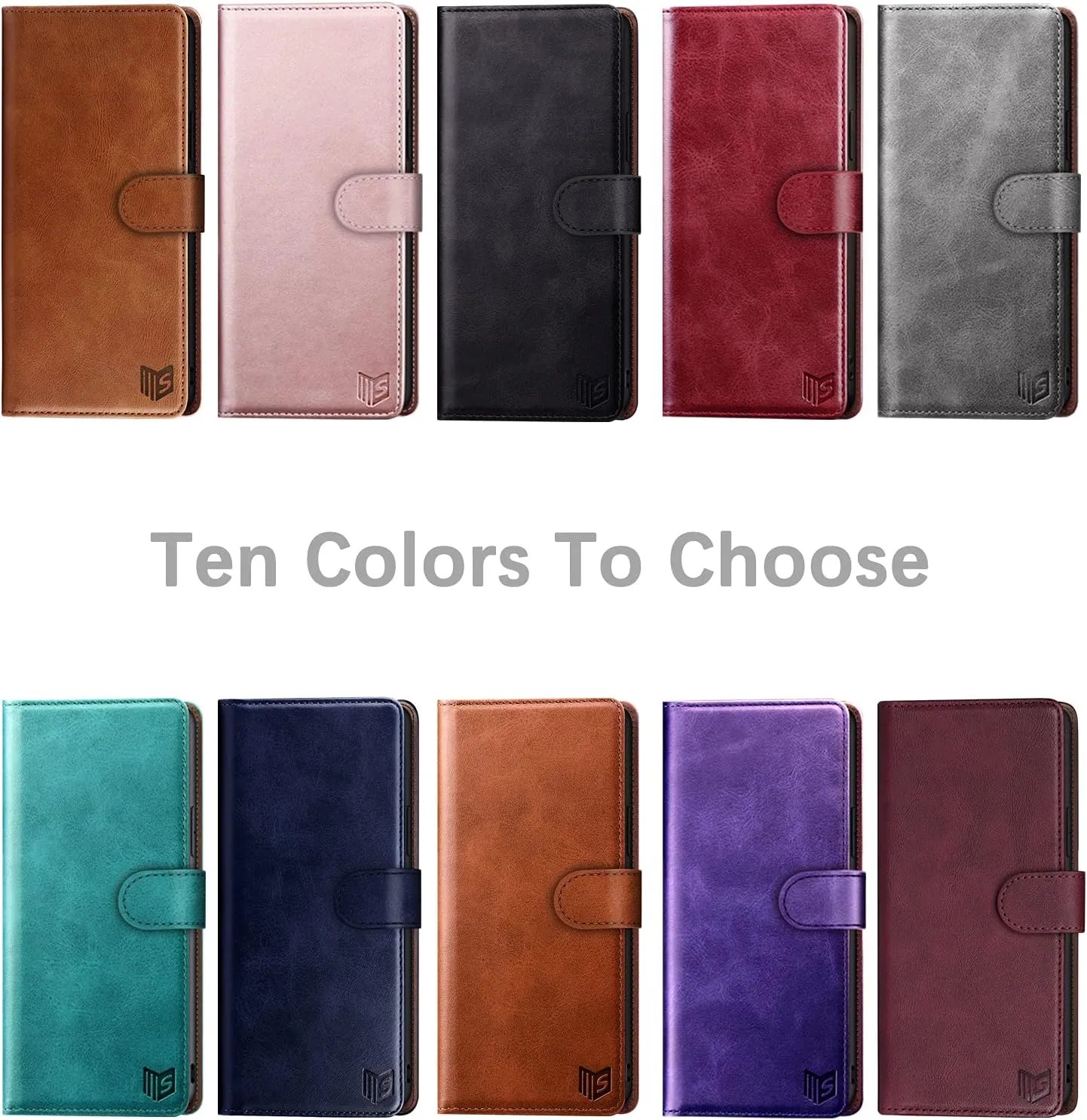SUANPOT for iPhone XR 6.1 (Non XS 5.8",XS Max 6.7") Leather Wallet case with RFID Blocking Credit Card Holder Flip Folio Book Phone Cover Shockproof Pocket case for Apple XR for Men Women Wine Red