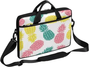 Sugar Skull Flowers Laptop Bag for Women Men 13-15 Inch Computer Briefcase Bag Lightweight Notebook Shoulder Messenger Bag