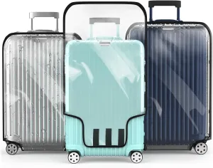 Suitcase Covers For Luggage, 28 Inch Clear PVC Luggage Covers Protector Full Thicken Transparent Waterproof Suitcase Sleeve With Large Velcro for 20"-30" Wheeled Suitcases