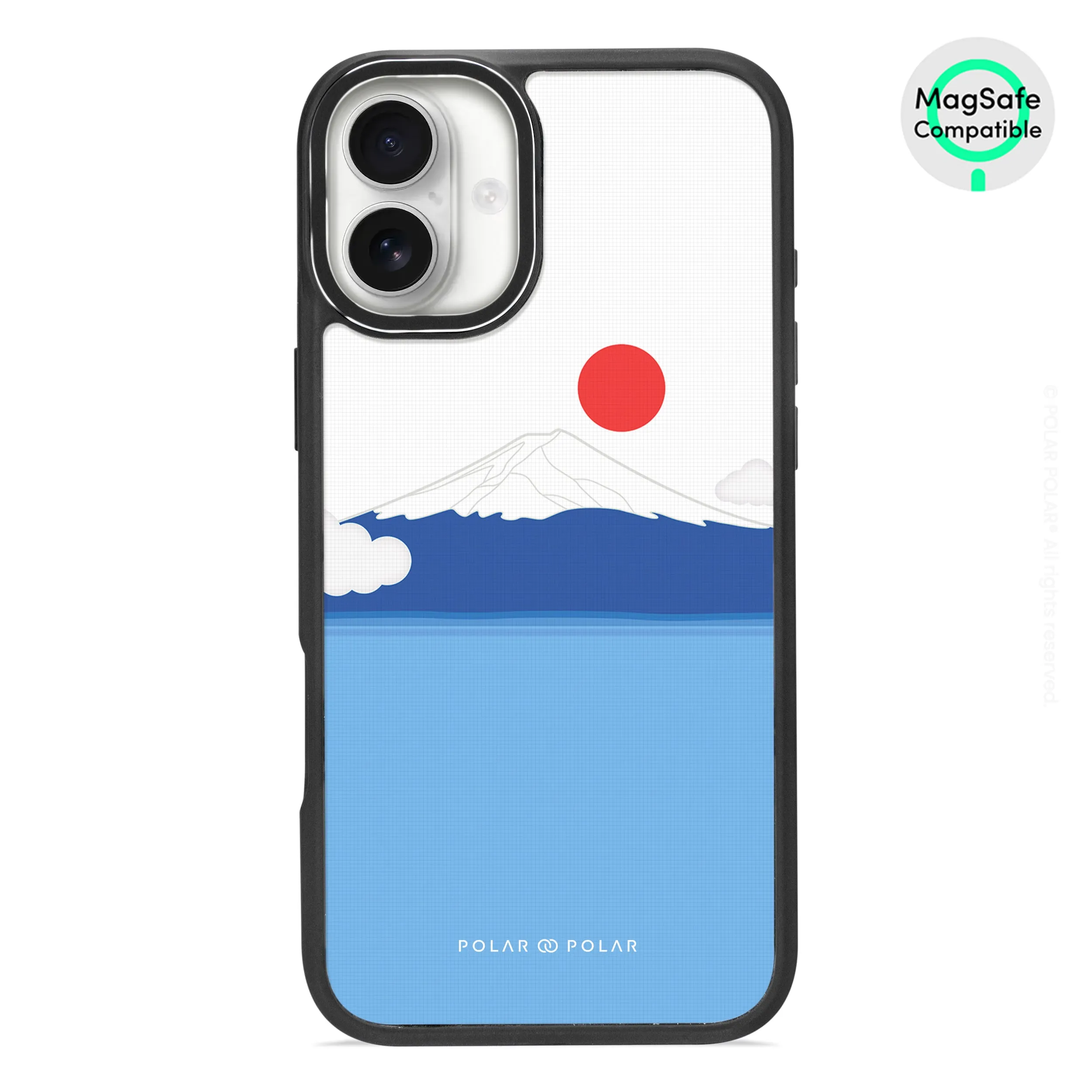 Summer Fujisan - iPhone 16 Plus Frosted Black Bumper MagSafe Case