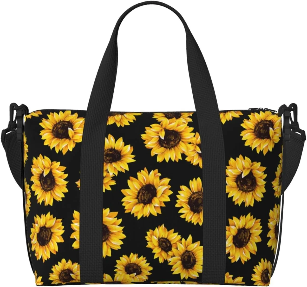 Sunflower (2) Carry on Luggage Travel Bag Airlines Personal Item Bag Waterproof Sandproof Foldable Travel Bag Expandable Travel Overnight for Women and Men