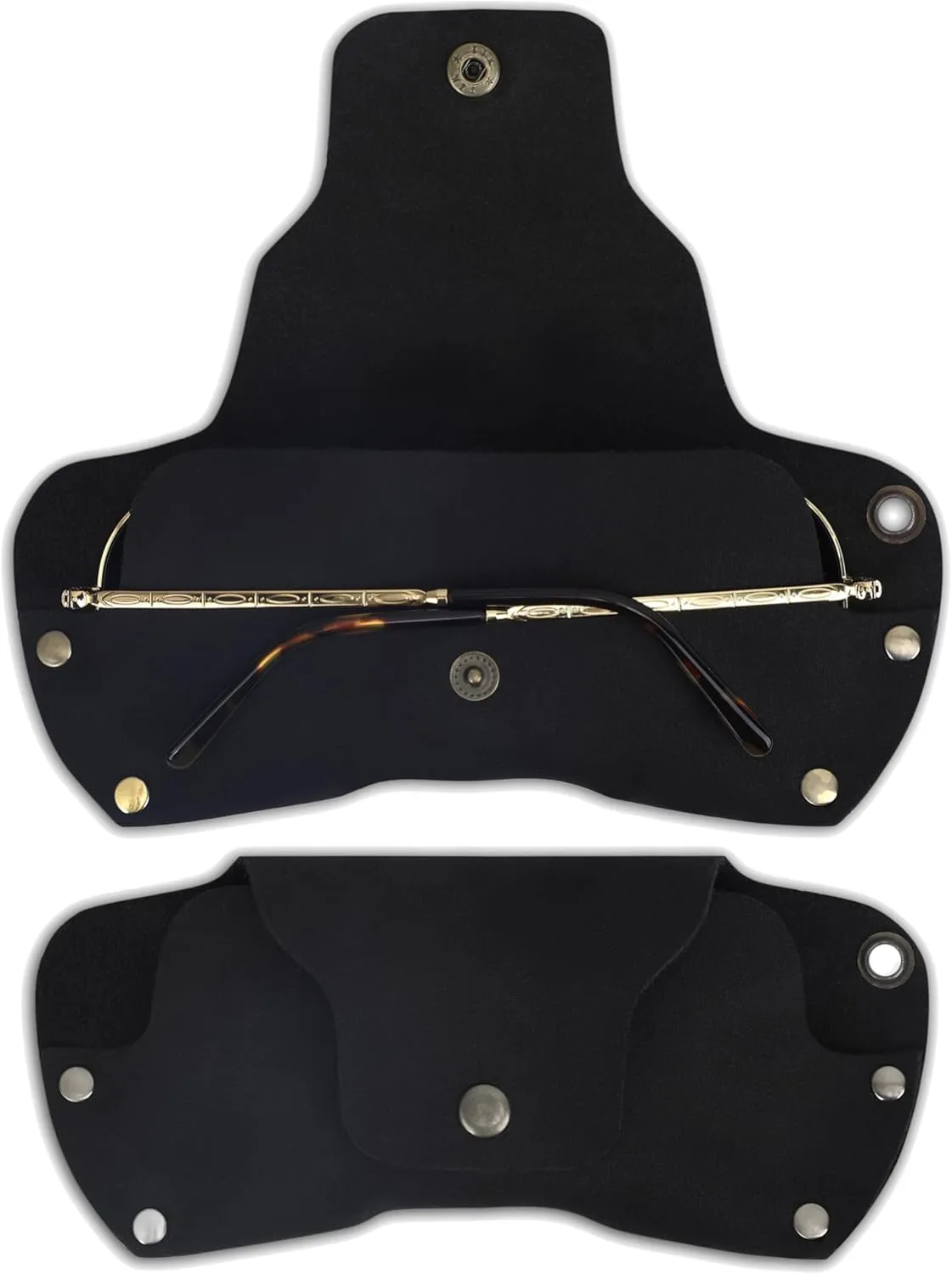Sunglasses Cases Leather Eyeglass Pouch with Lanyard Portable Soft Eye Glass Case Sunglass Storage Box