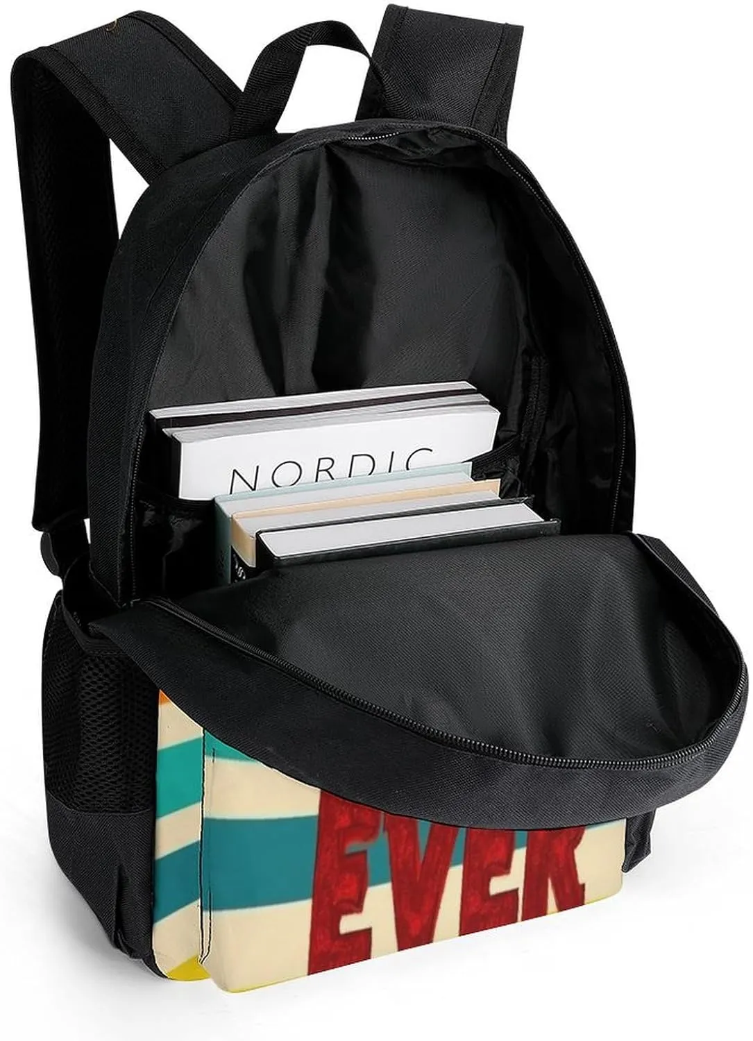 Supdreamc Polyester Daypack for Camping Travel Walking Cycling - Big Capacity Anti-Theft Multipurpose Bookbag, Beard Best Dad Ever Camping Outdoor Backpack