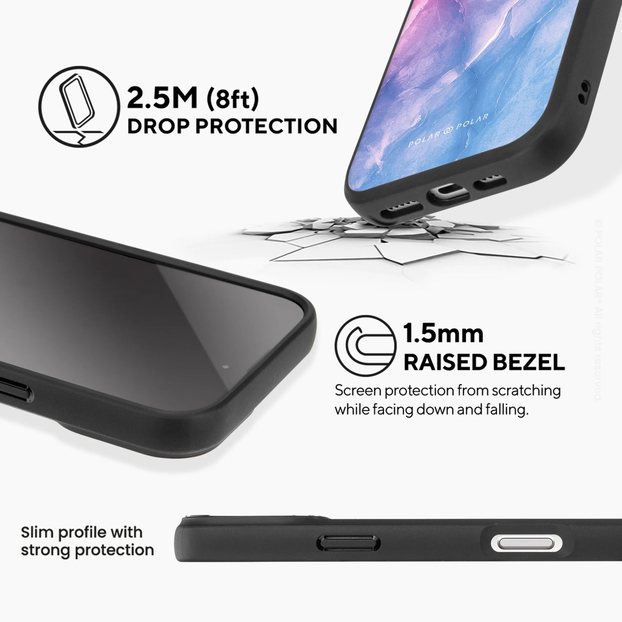 Sweet Rainbow - iPhone 16 Pro Max Frosted Black Bumper MagSafe Case
