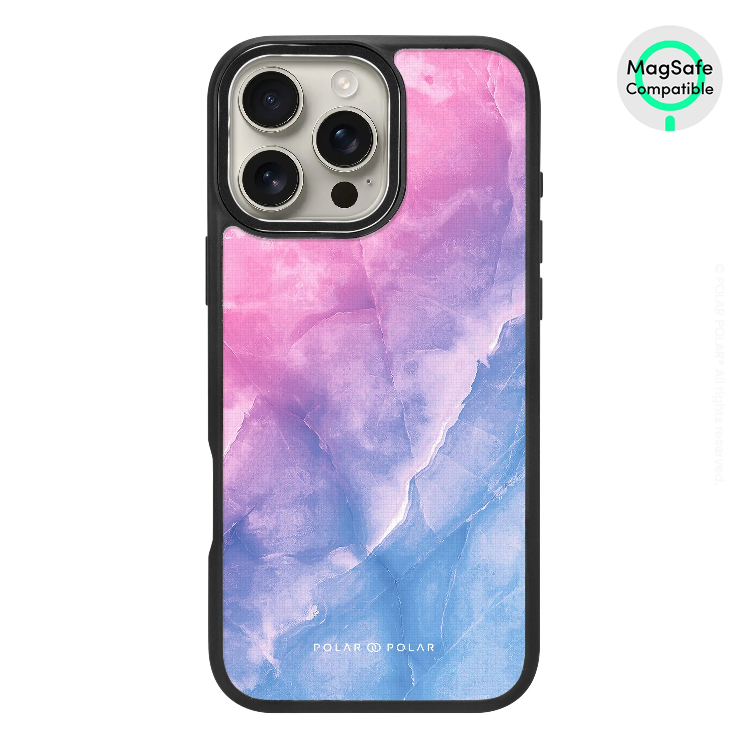 Sweet Rainbow - iPhone 16 Pro Max Frosted Black Bumper MagSafe Case