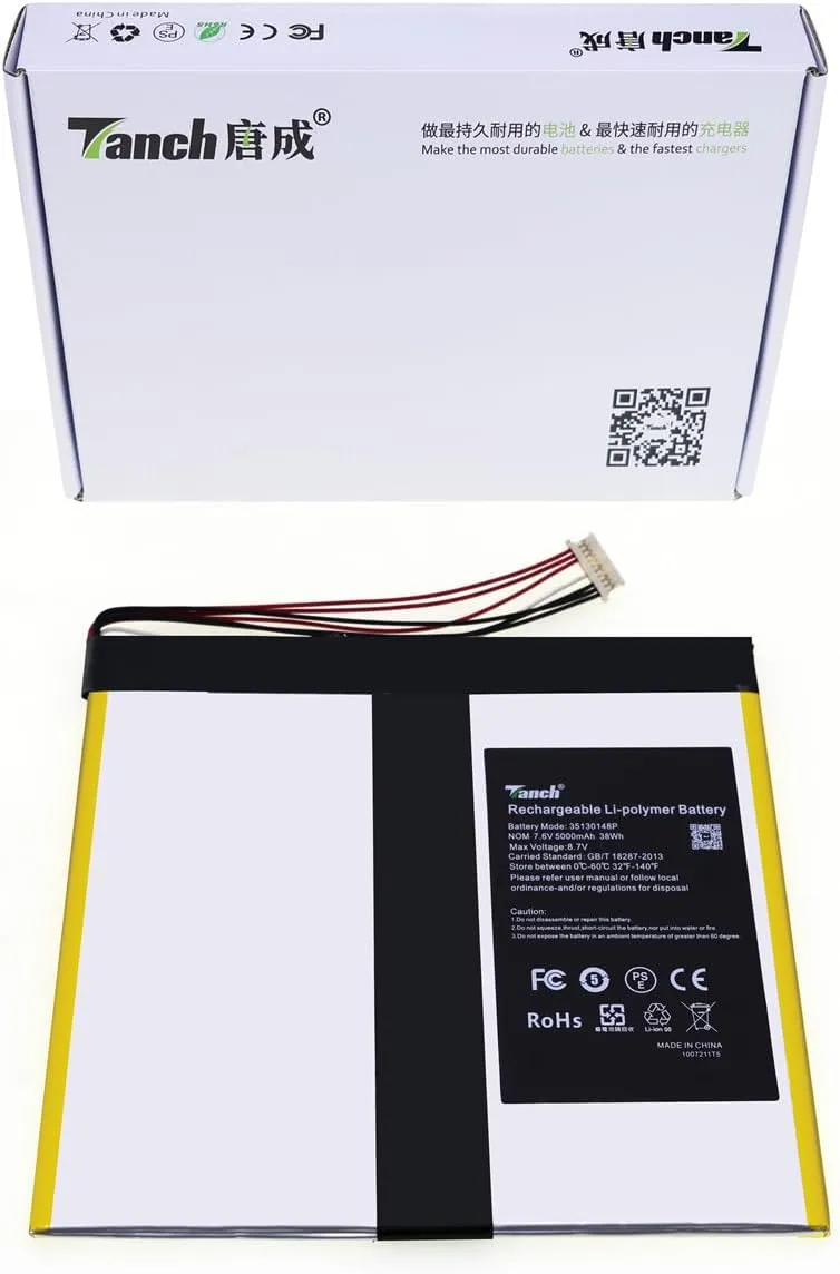 Tanch Laptop Battery 35130148P H-35130148P H-38150155P Replacement for Chuwi UBook Pro 12.3 CWI535 with 10pins 7lines 7.6V 5000mAh 38W