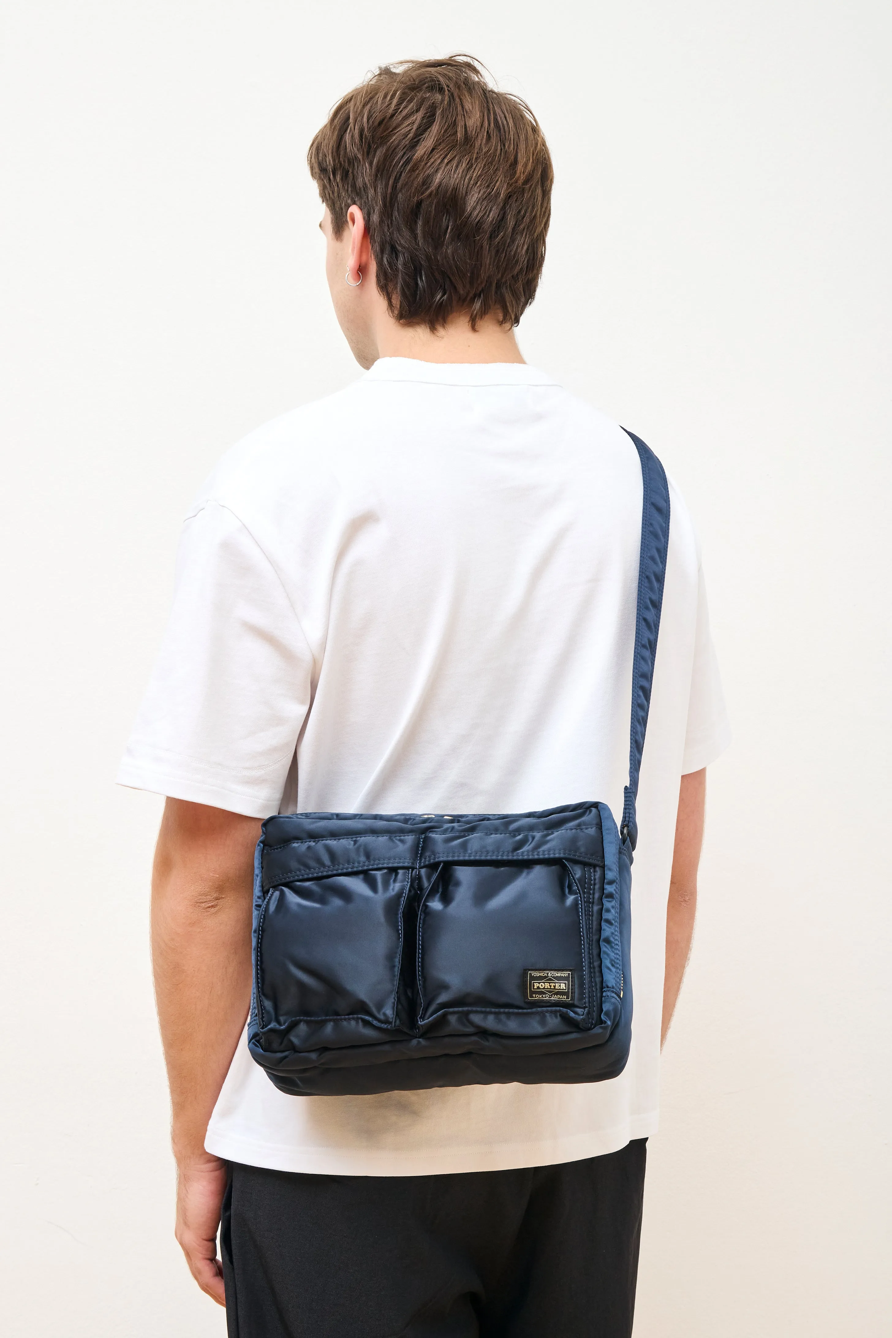 Tanker Sling Bag W Zip (L) Navy