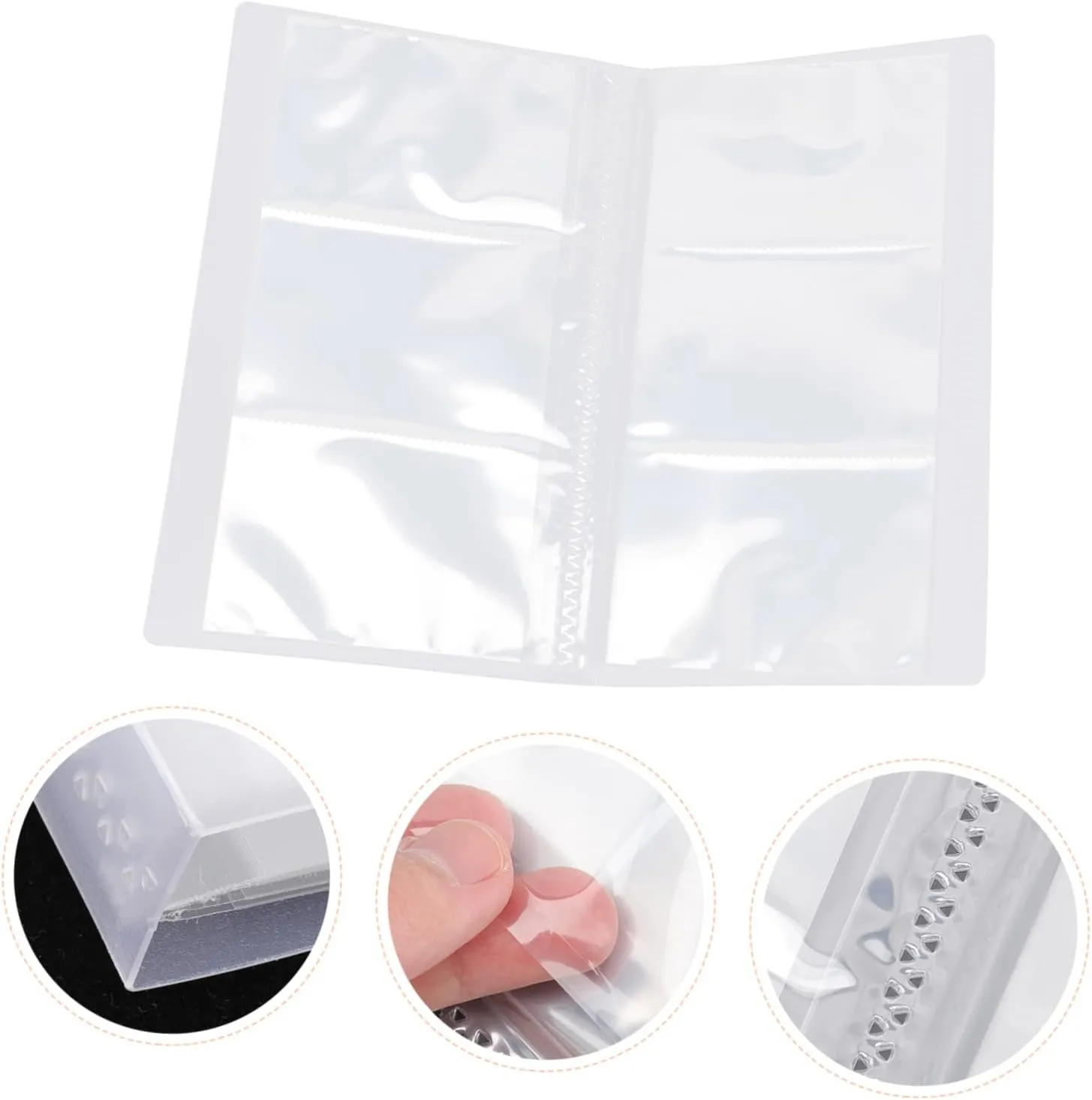 TENDYCOCO 3pcs Jewelry Storage Book Dainty Jewelry Travel Jewlerly Case Transparent Jewelry Book Travel Jewelry Clear Jewelry Book Bulk Jewelry Reclosable Bag Travel Photo Album PVC White