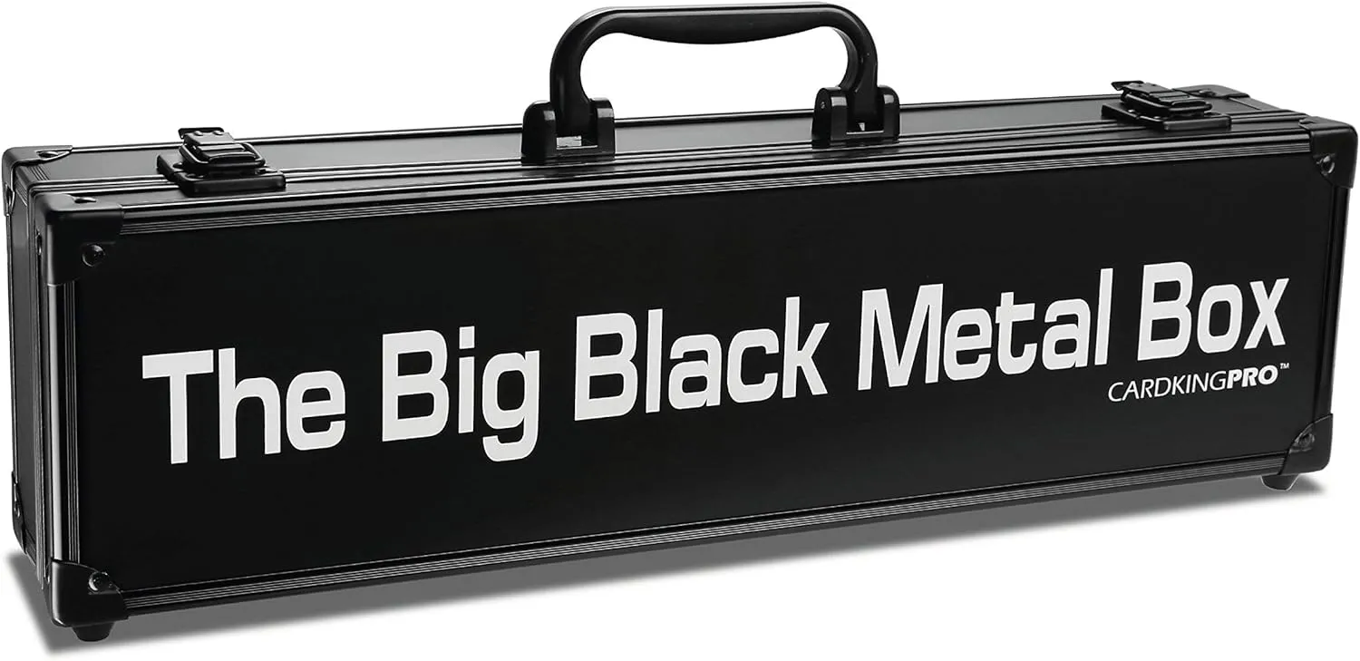 The Big Black Metal Box, Compatible With Cards Against Humanity, Magic The Gathering, MTG, (Game Not Included) | Includes 8 Dividers | (Long Version) Fits up to 1400 Loose Unsleeved Cards