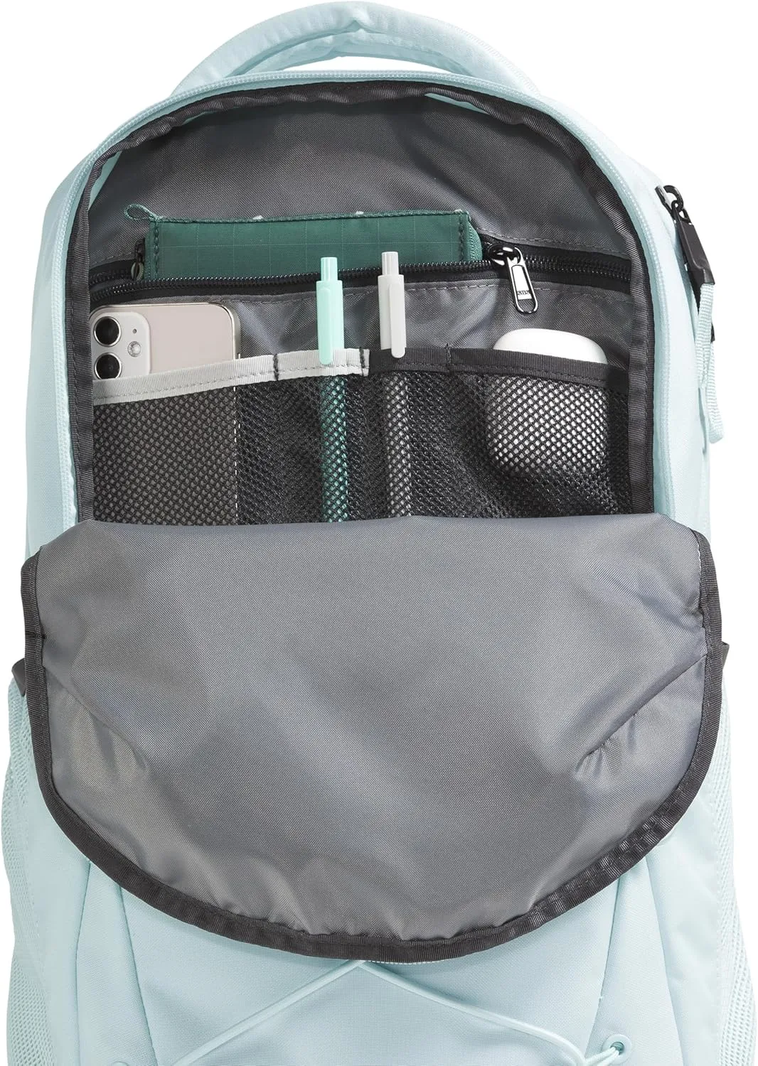 THE NORTH FACE Women's Jester Everyday Laptop Backpack, Ice Blue/TNF Black, One Size