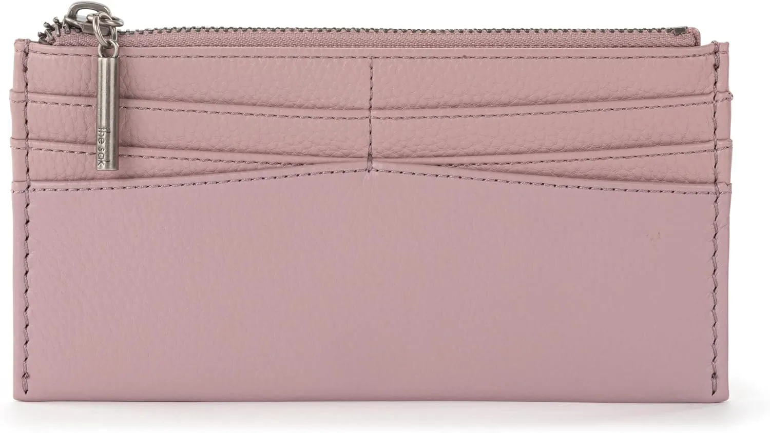 The Sak Neva Large Card Wallet - Slim Leather Wallet for Women - Card Holder With 6 Credit Card Slots & Zipper Closure