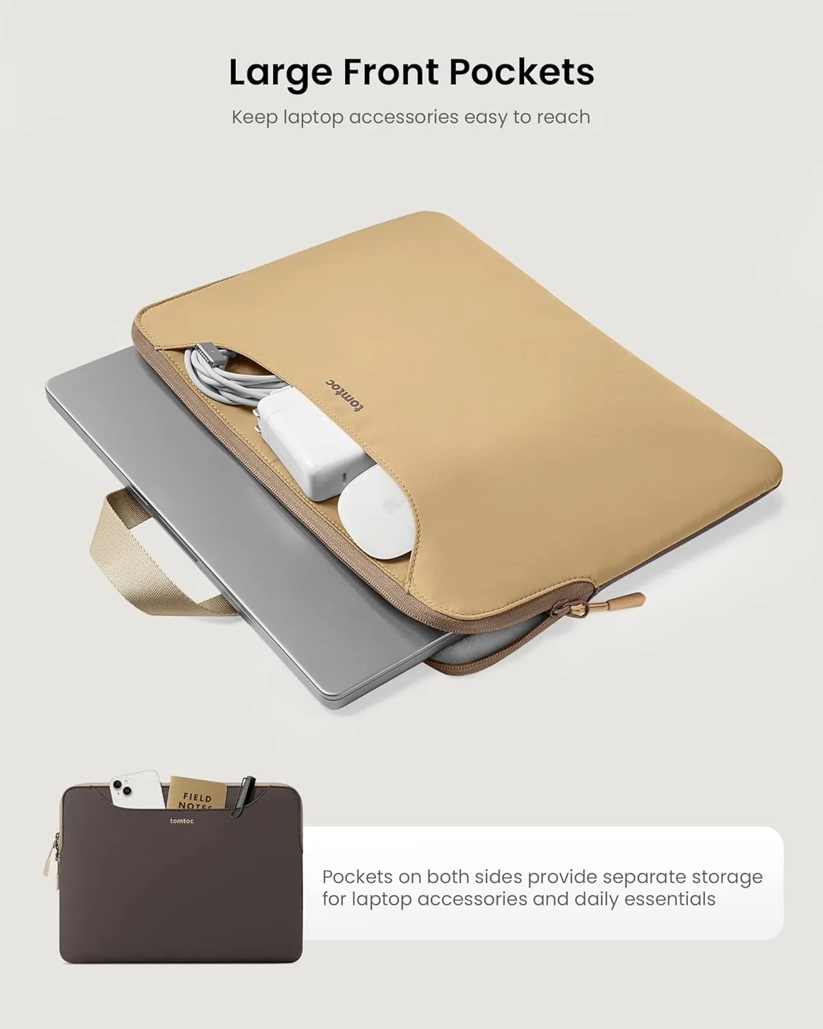 tomtoc 13-16 Inch Laptop Carrying Bag for 13-16-inch MacBook Air/Pro M4/M3/M2/M1, 13-15-inch Surface Pro/Laptop, Copilot PC