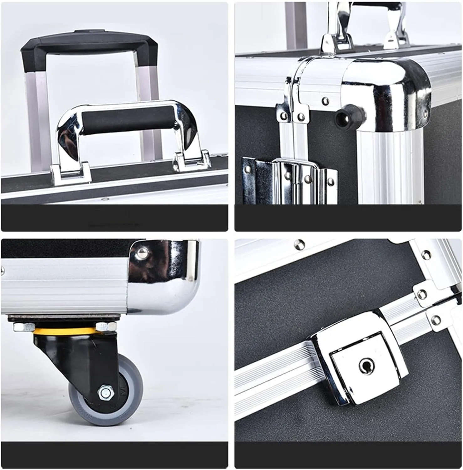 Toolbox Portable Storage Tool Case Wheeled Carrying Case Equipment Storage Box with Telescoping Handle and Removable Shelves Caja De Herramientas (Size : Small)