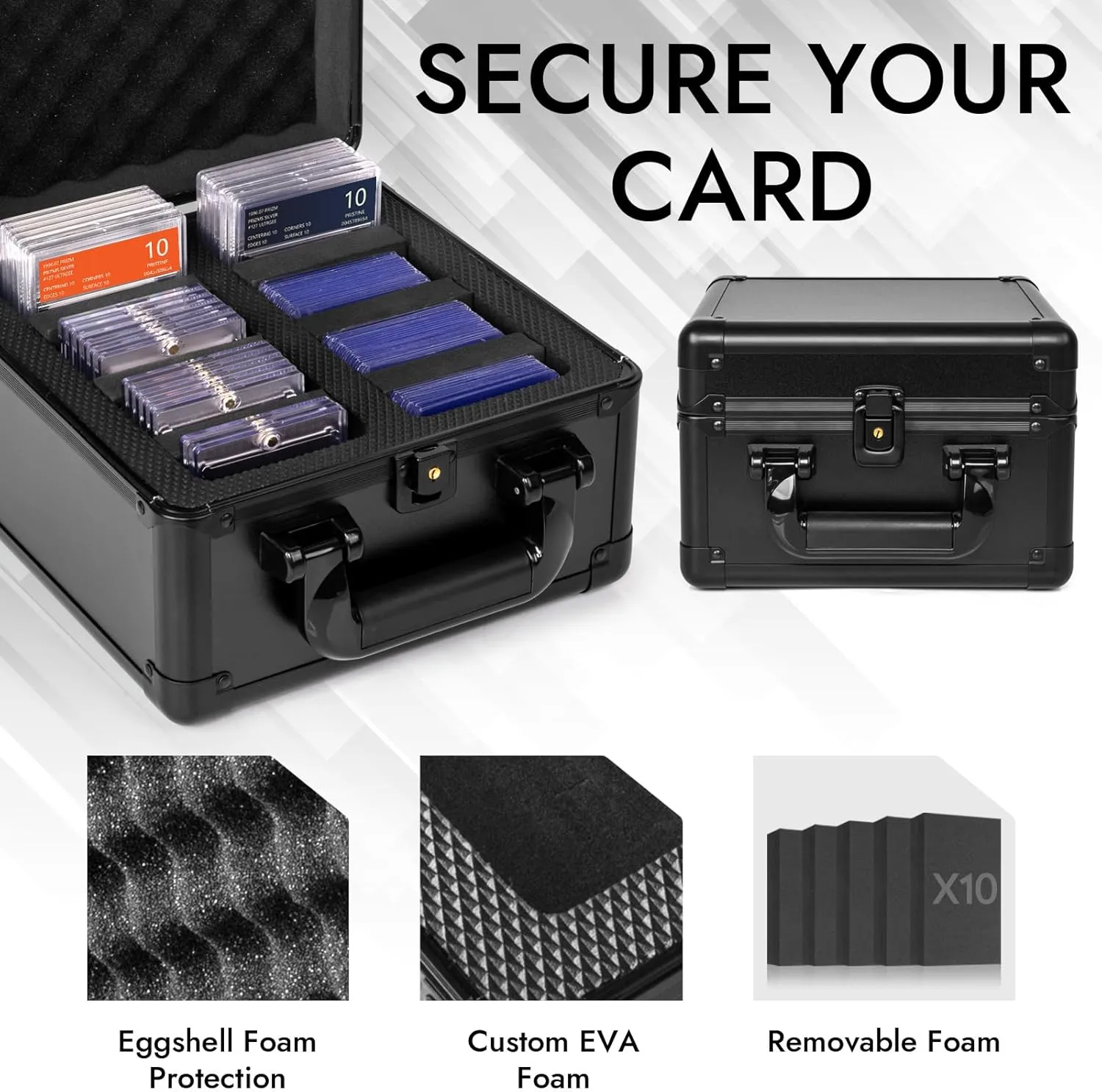 Top Loader Storage Box, Graded Card Storage Boxes, Trading Card Organizer Cases, PSA Card Case Slab Case Holder for Sports Cards, Holds 186  Top Loaders