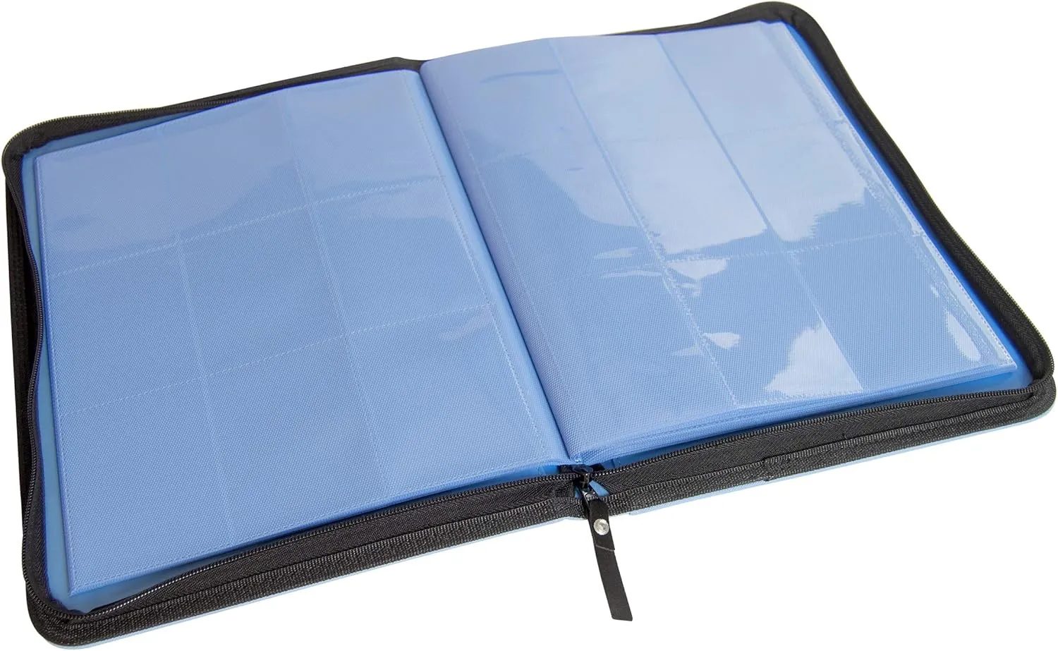 TopDeck 500 Card Ringless Zip Binder Pro - 9-Pocket Pages Side Load Sleeve TCG Storage Portfolio, Compatible with Pokemon, Yu-Gi-Oh, One Piece, MTG, Comic Trading Collectible Cards - Blue
