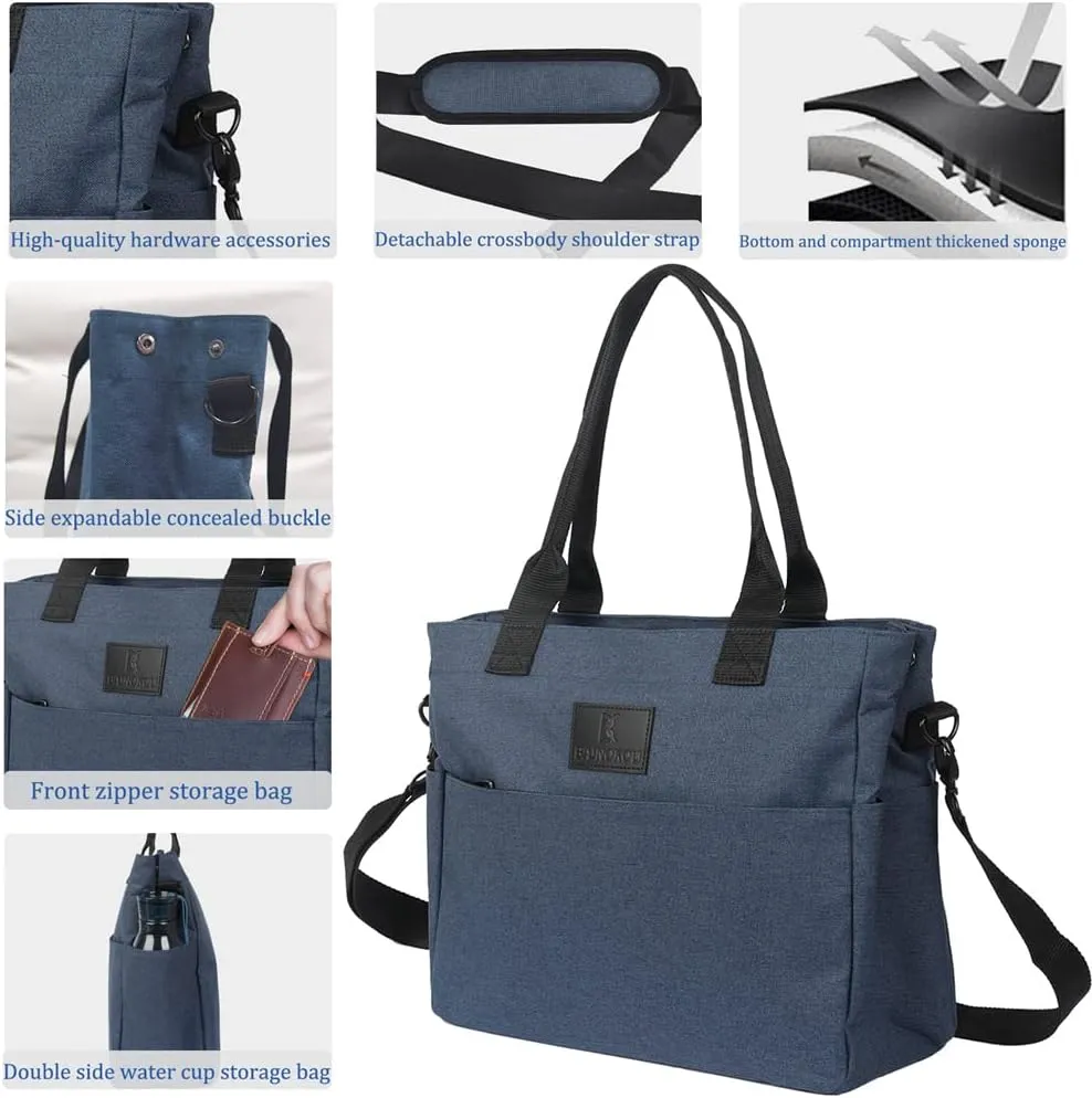 Tote Bag For Women Work Fits 14'' Laptop Shoulder Bag USB Teacher Bags Office Business Briefcase With Many Pockets