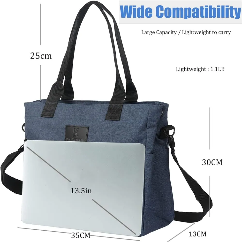 Tote Bag For Women Work Fits 14'' Laptop Shoulder Bag USB Teacher Bags Office Business Briefcase With Many Pockets