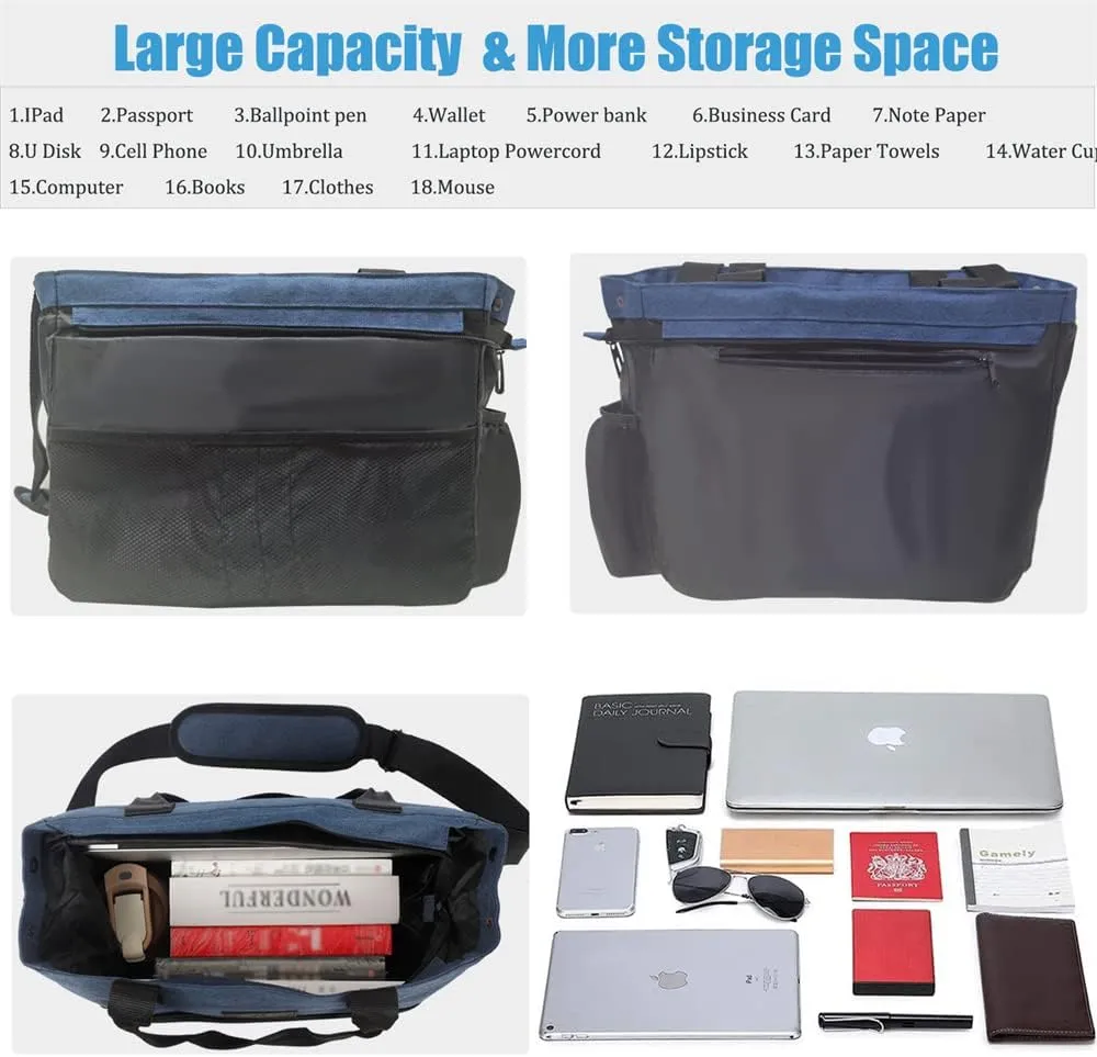 Tote Bag For Women Work Fits 14'' Laptop Shoulder Bag USB Teacher Bags Office Business Briefcase With Many Pockets