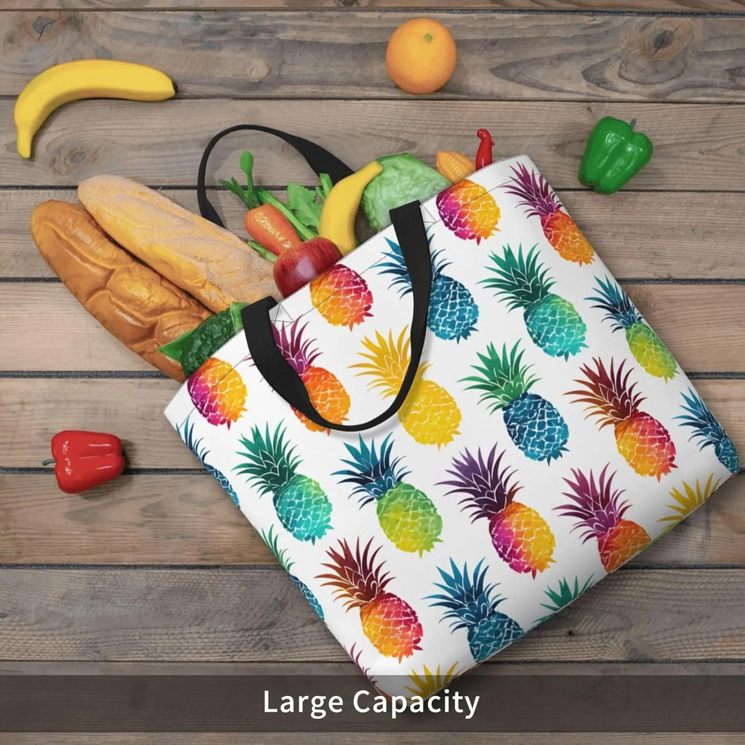 Tote Bag with Zipper Pockets,Large Capacity Shopping Bag, Handbags for Travel Grocery