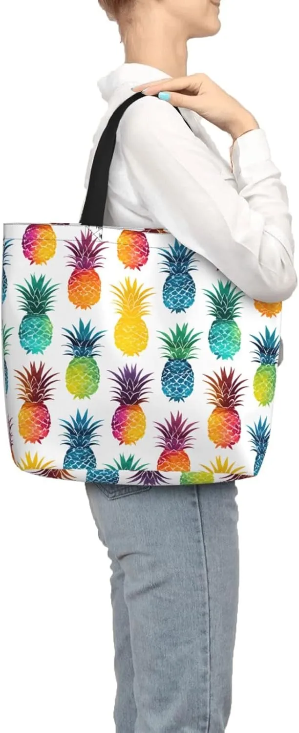 Tote Bag with Zipper Pockets,Large Capacity Shopping Bag, Handbags for Travel Grocery