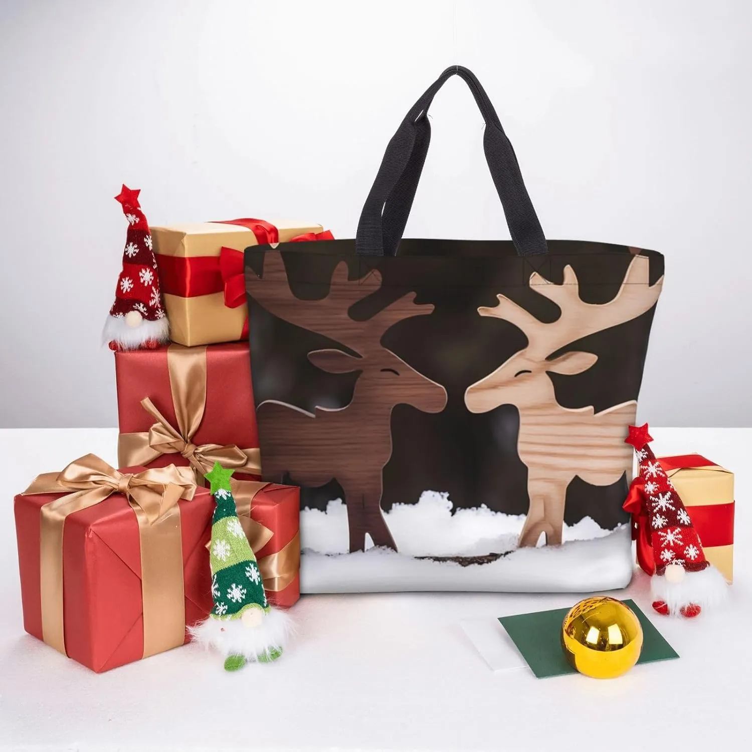 Tote Bag with Zipper Pockets,Large Capacity Shopping Bag, Handbags for Travel Grocery