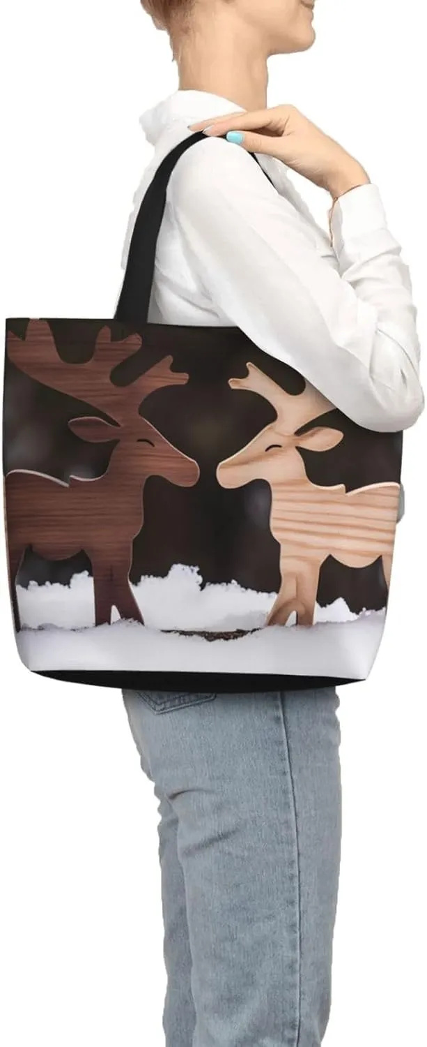 Tote Bag with Zipper Pockets,Large Capacity Shopping Bag, Handbags for Travel Grocery