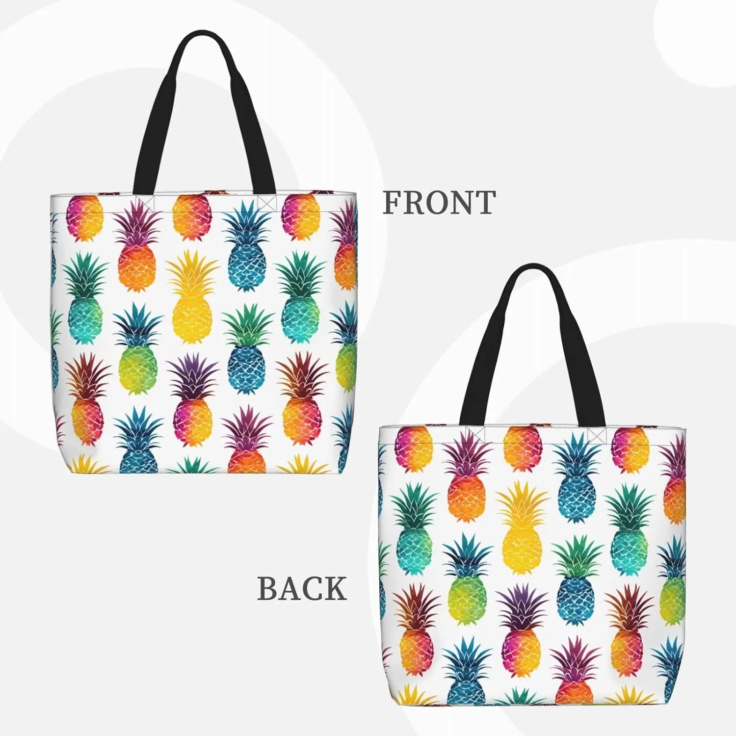 Tote Bag with Zipper Pockets,Large Capacity Shopping Bag, Handbags for Travel Grocery