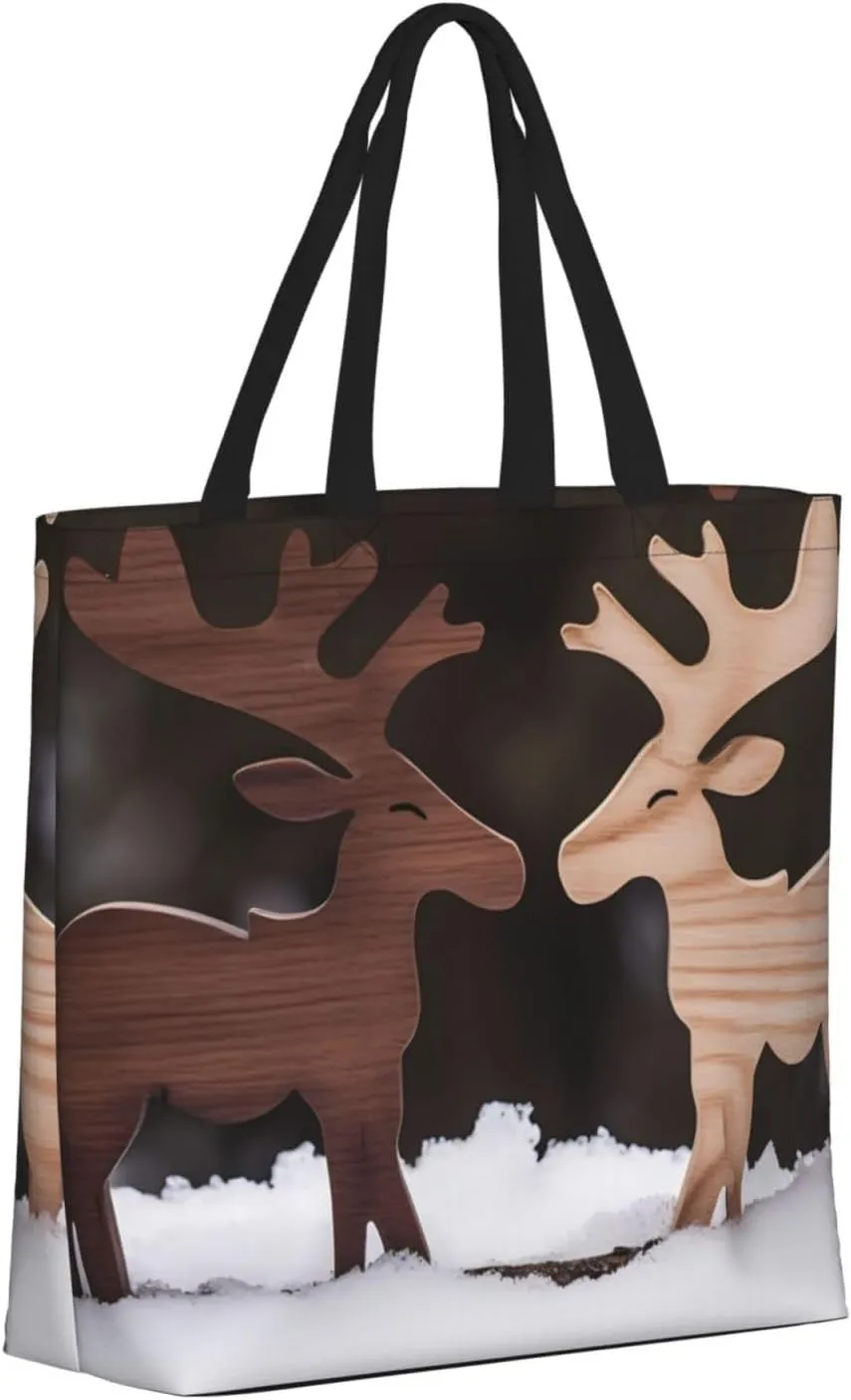 Tote Bag with Zipper Pockets,Large Capacity Shopping Bag, Handbags for Travel Grocery