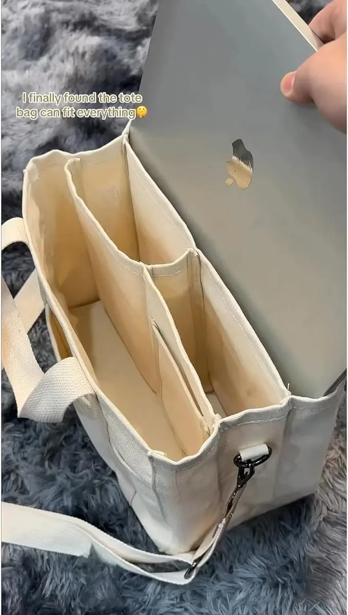 Tote Bags for Women Canvas Purse Crossbody Bags with Pockets Shoulder Handbags Large Bible Messenger Bag With Pockets