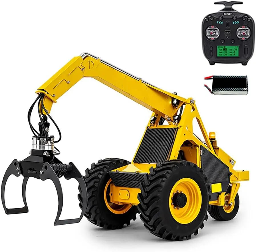 TOUCAN RC HOBBY 1/14 LESU AOUE 225A RC Hydraulic Log Loader Remote Control Sugarcane Loader Grabber 4CH Valve Wheeled RTR Model Battery Radio