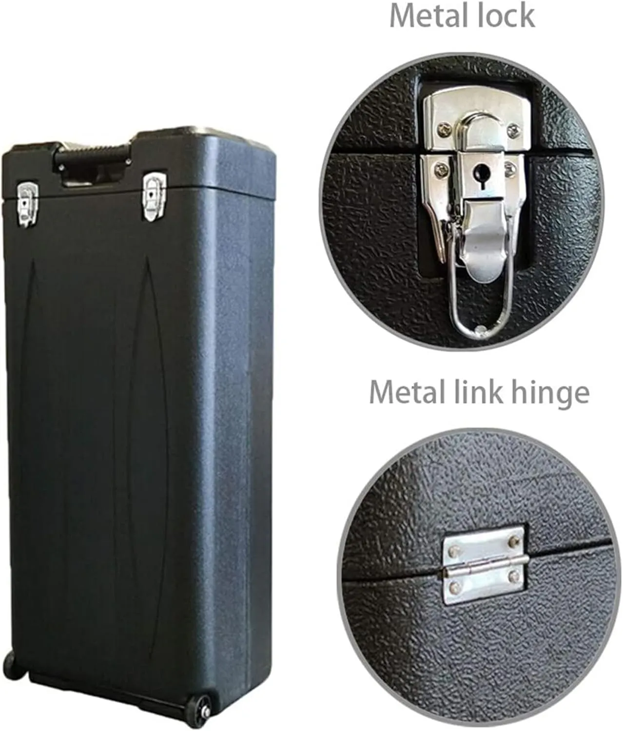Trade Show Carrying Case Premium Wheeled Trade Show Display Case – Durable Hard Shell Carrying Case（36"x16.5"x10.5"）