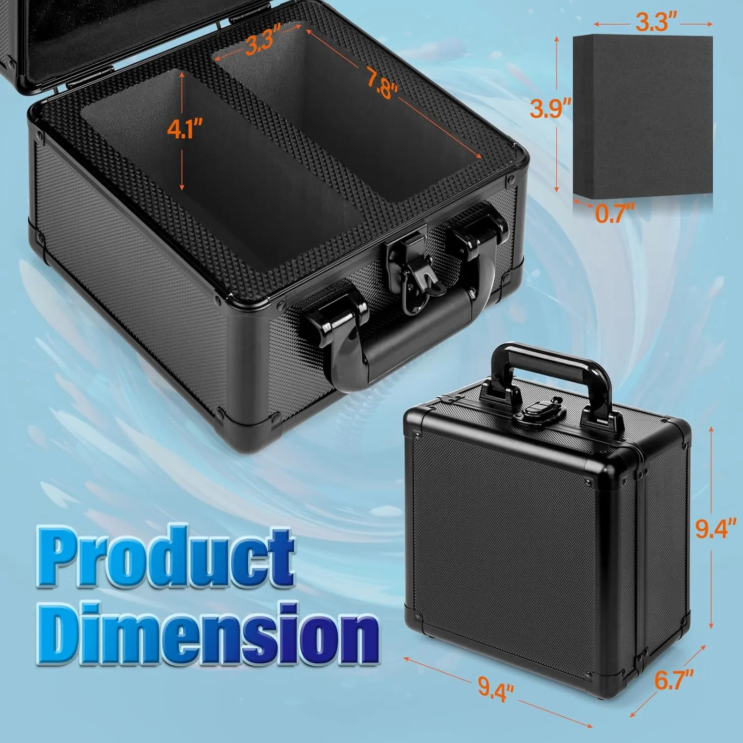Trading Card Storage Box, Graded Card Case, Top Loader Storage Cases with Lock, Hard Card Boxes for Sports Cards hold up to 70 PSA, 250  Top Loaders