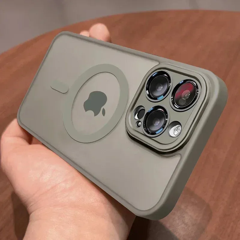 Translucent Armor Matte Magsafe Case For iPhone