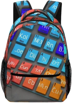 Travel Backpack for Women Men Carry On Backpack Chemical Periodic Table Luggage Daypack 16.5 Inch Laptop Backpack