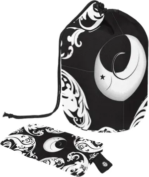 Travel Cosmetic Bags bucket Makeup Bag, Dark Bagua Array Diagram Women Portable Foldable Cases, Multifunctional Toiletry Bucket Bags Round Organizer Storage