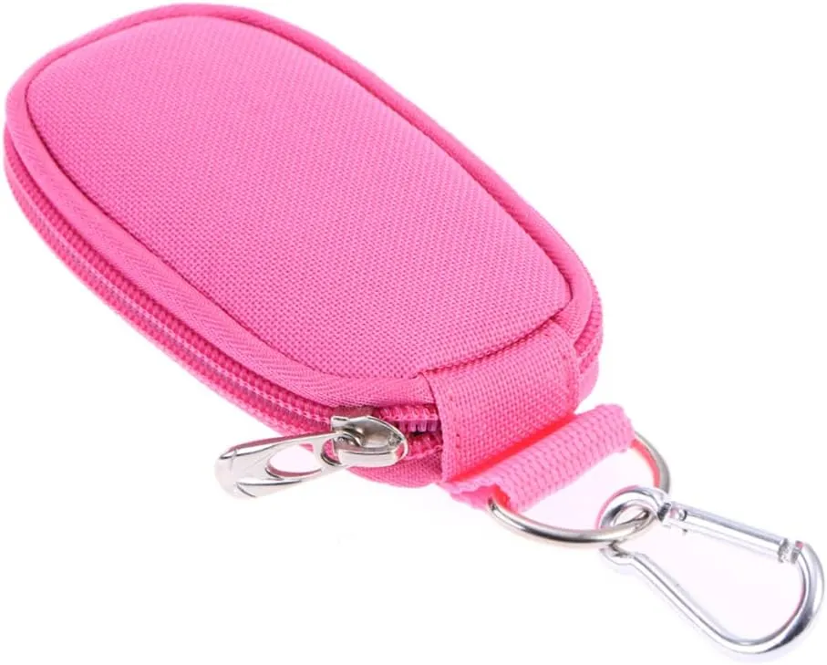 Travel Essential Oil Storage Case Key Case Portable Oil Bag 2ml Bottle Storage Sturdy Zippers Pink
