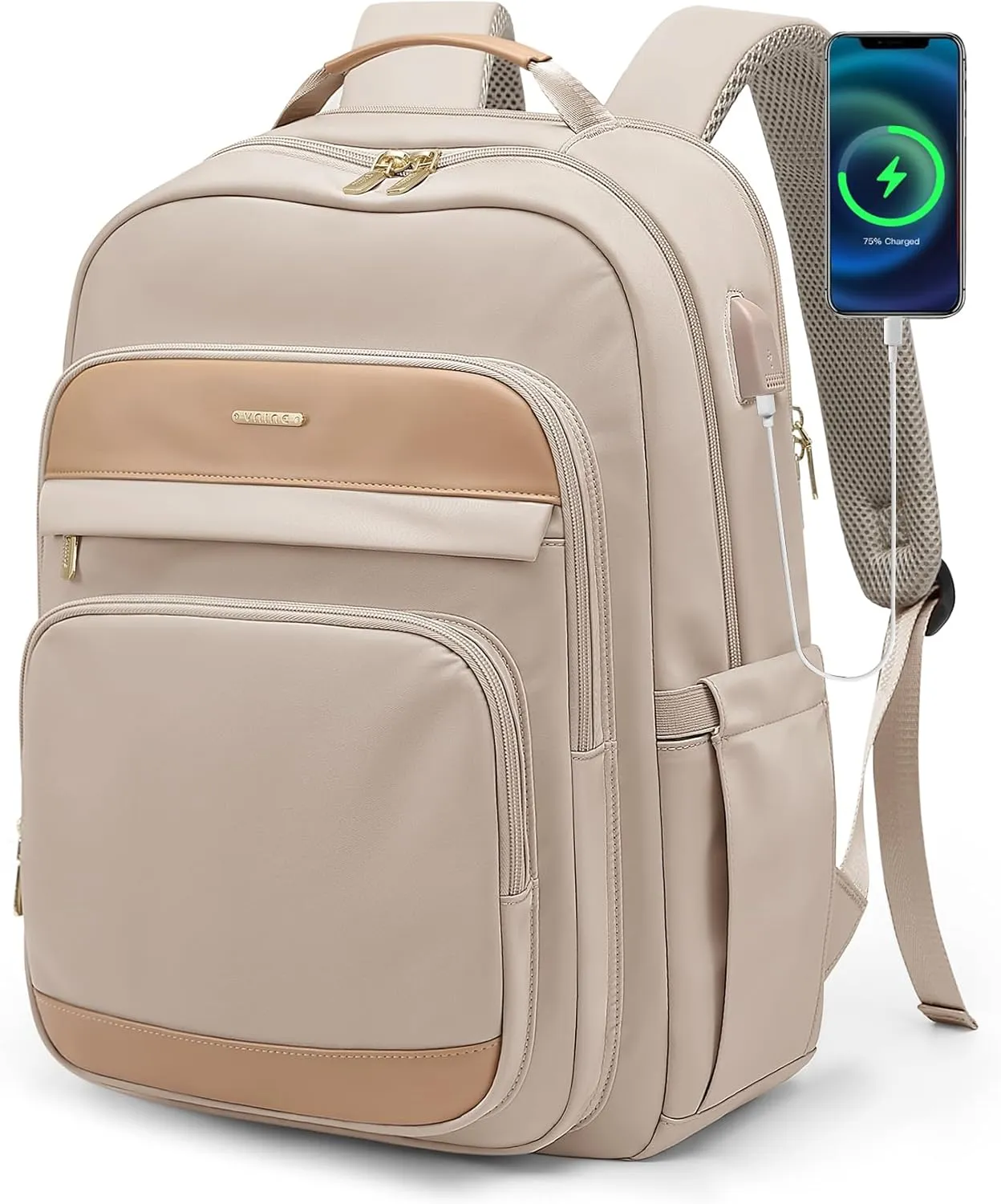 Travel Laptop Backpack for Women Men 15.6 Inch Work Bags with USB Port Large Capacity Travel Bags Water Resistant Business Computer Backpack Purse Casual Daypacks for College Nurse
