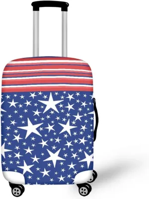 Travel Luggage Cover Suitcase Cover Protector Fits 29-32 Inch Luggage, Stars Stripe Red Blue High Elasticity Suitcase Cover for Luggage