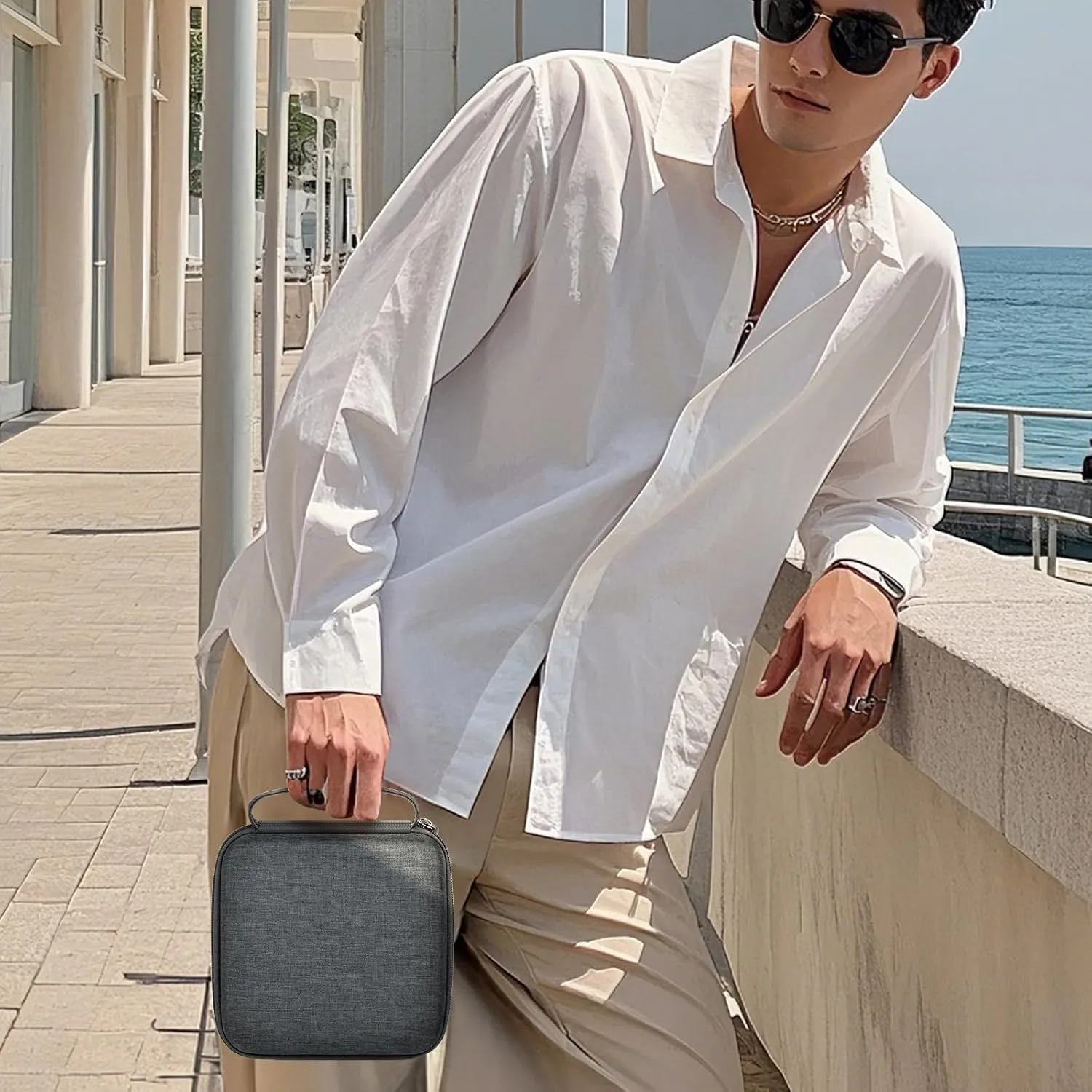 Travel Sunglasses Organizer Cases for Quay Polarized Sunglasses Men Women, Trendy Sunglasse Storage Holder (Bag Only)
