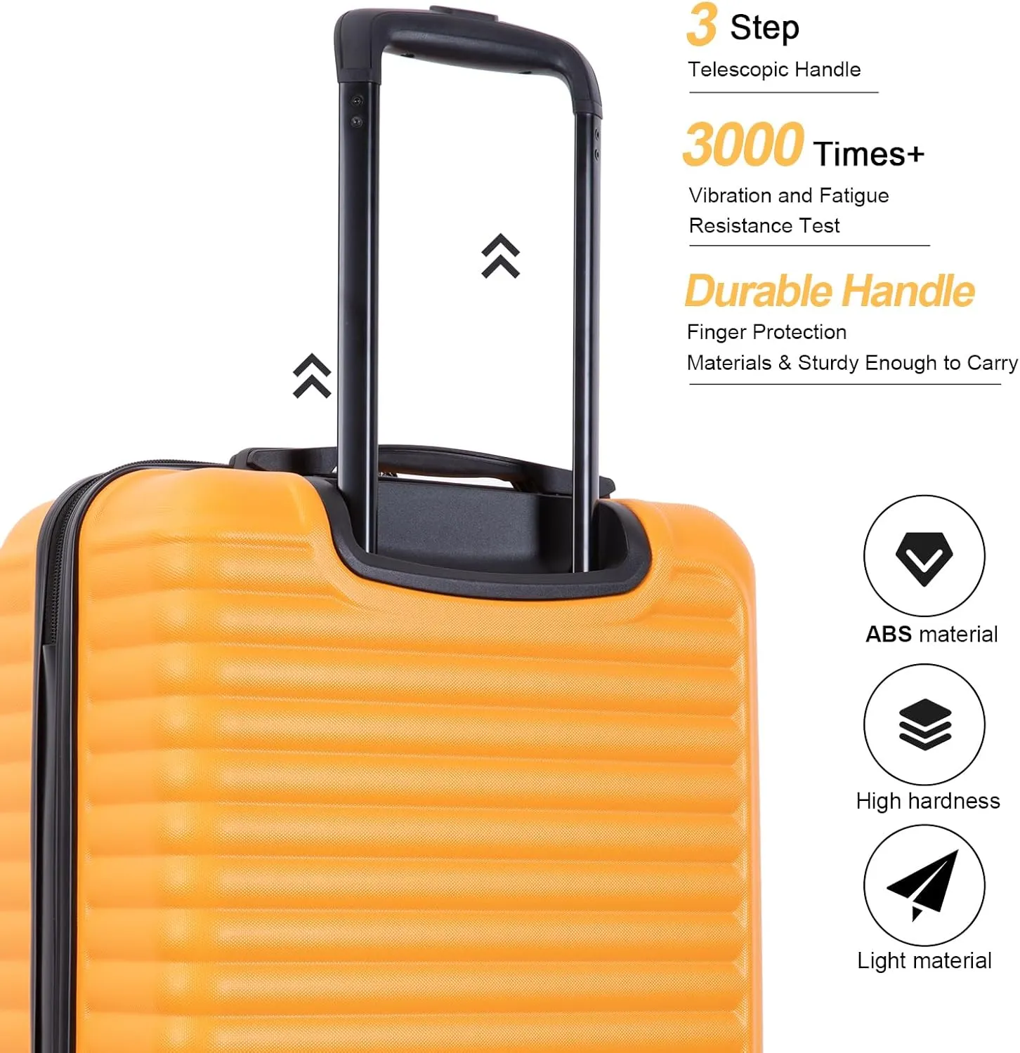 Travelhouse luggage,Hardside Carry On Travel Suitcase with Spinner Wheels, Multi-directional Spinner Wheels Uprigth Lightweight Underseater for Airplanes (Orange)