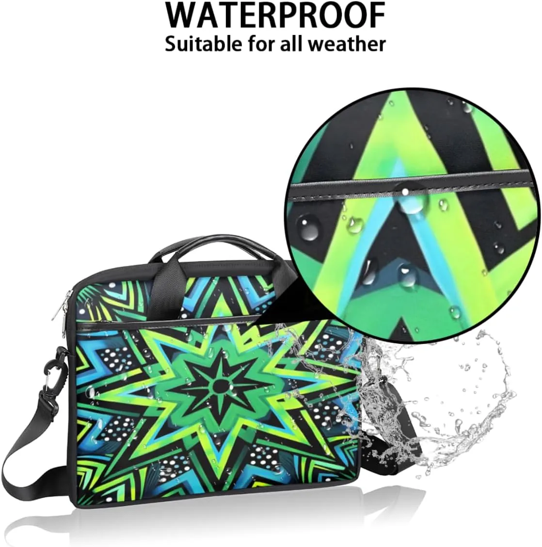 Tree Fun Design Laptop Shoulder Bag for Tablet Computer Notebook Sleeve Messenger Carrying Case Briefcase Tote