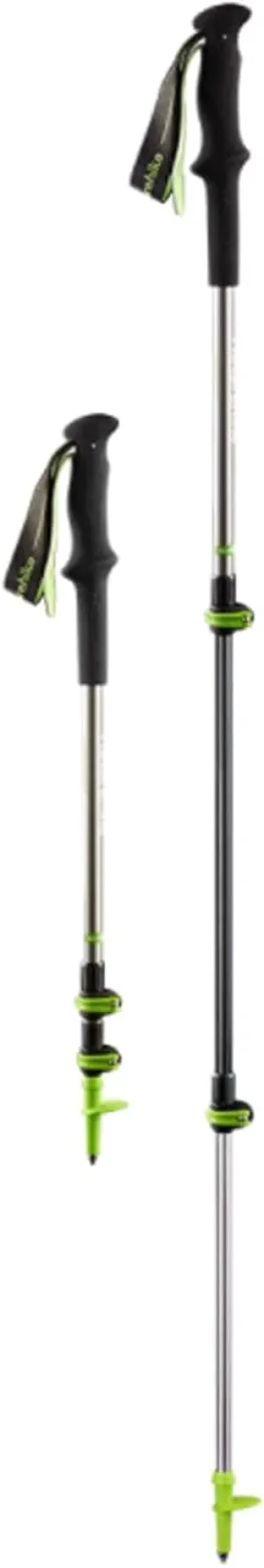 Trekking Poles,Telescopic Lightweight, Walking Sticks for Hiking with Adjustable Wrist Strap Extended Handle for Men and Women. (Color : Silver)