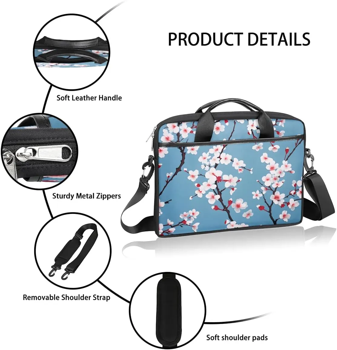 Tropical Beach 15 Inch Laptop Bag Women Men Laptop Carrying Case