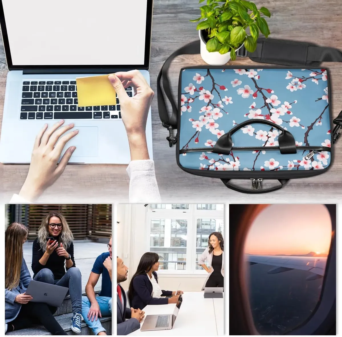 Tropical Beach 15 Inch Laptop Bag Women Men Laptop Carrying Case