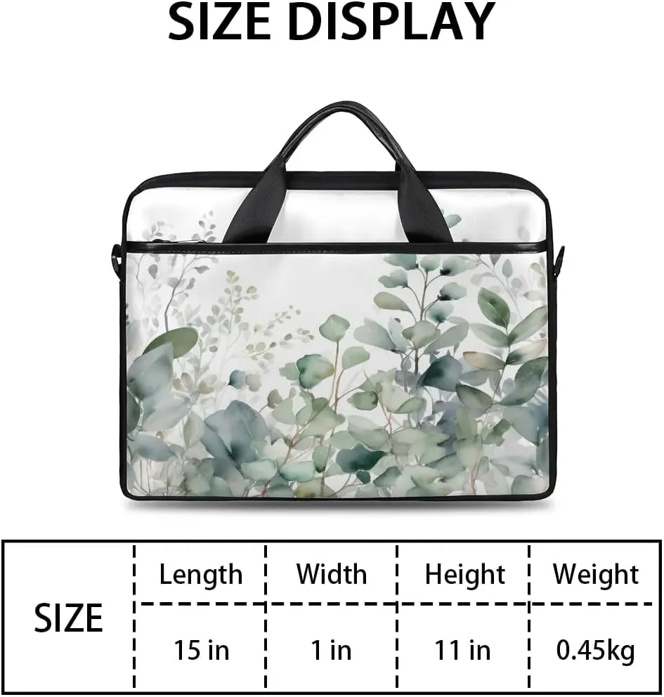 Tropical Palm Leaves Print 15 Inch Laptop Bag Women Men Laptop Carrying Case