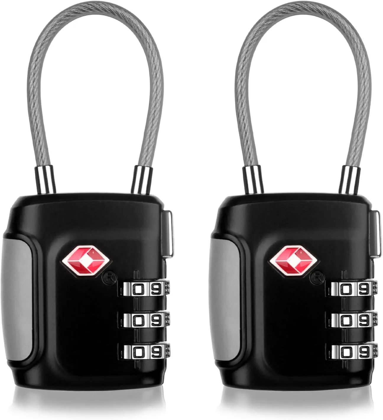 TSA Locks for Luggage, Compatible Locks 4 Digit Padlock for School Gym Sports Locker Combination Lock Security Padlock Travel Lock for Suitcase Luggage Backpack, Cabinet Filing Cabinets（2 Pack ）
